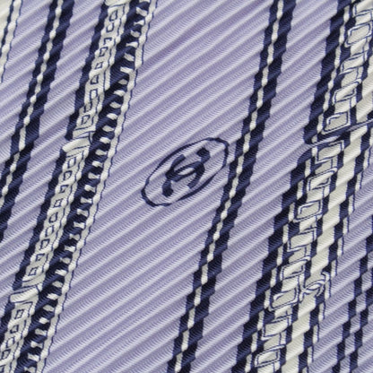 Chanel Silk CC Logo Scarf Purple — view 6