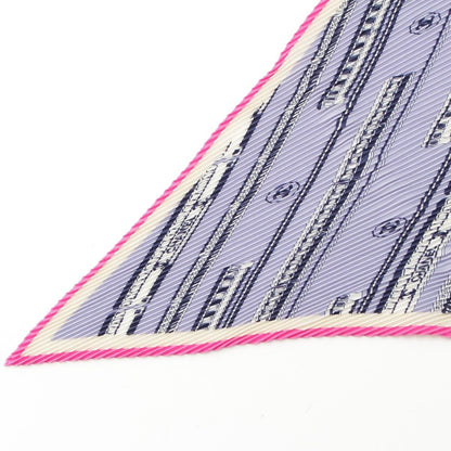 Chanel Silk CC Logo Scarf Purple — view 4
