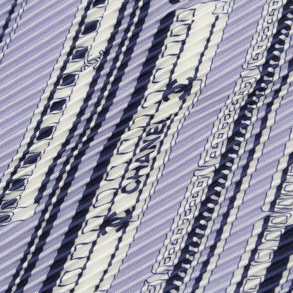Chanel Silk CC Logo Scarf Purple — view 5