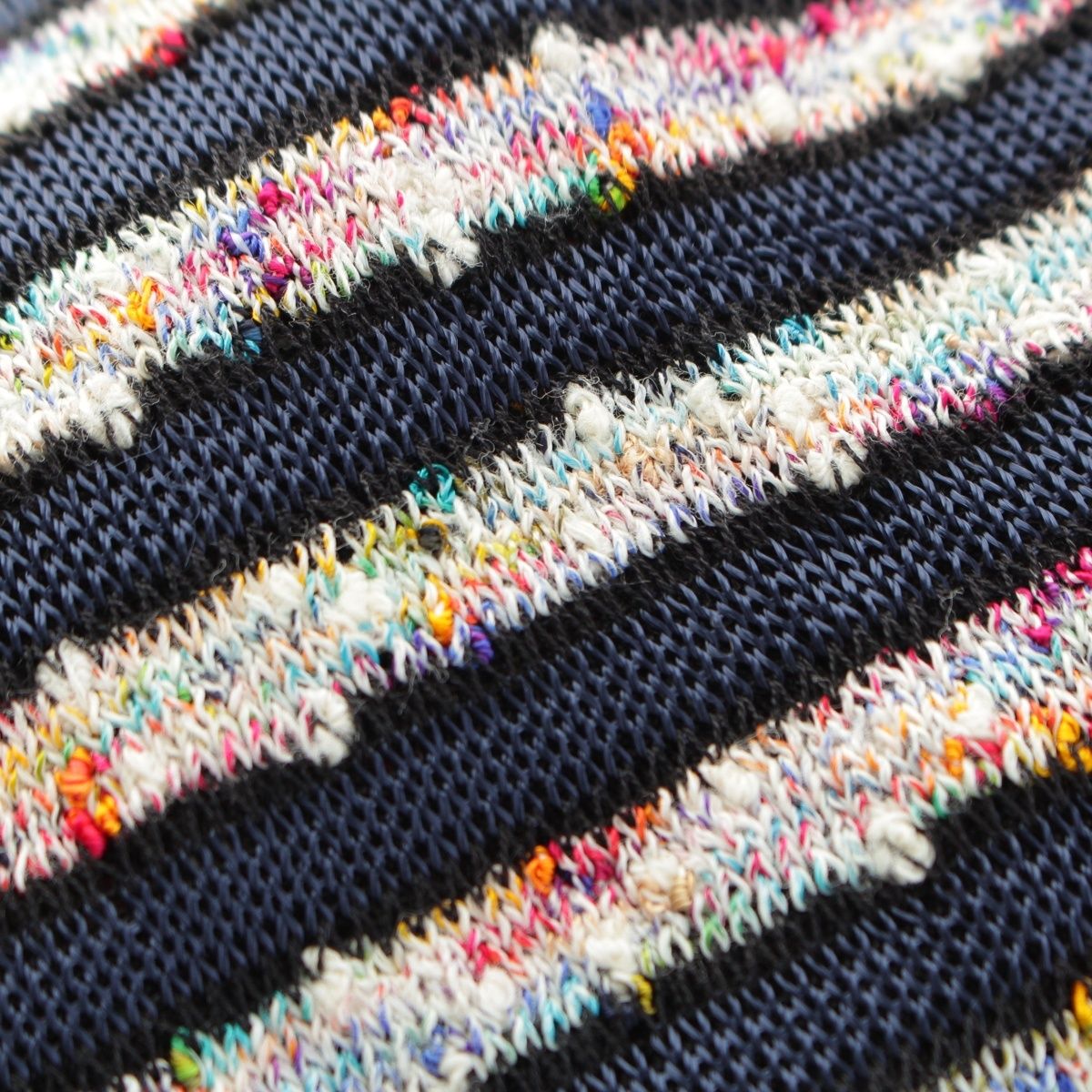 Chanel Rayon Cotton Border Sleeveless Knit Dress Multicolor 34 — view 9