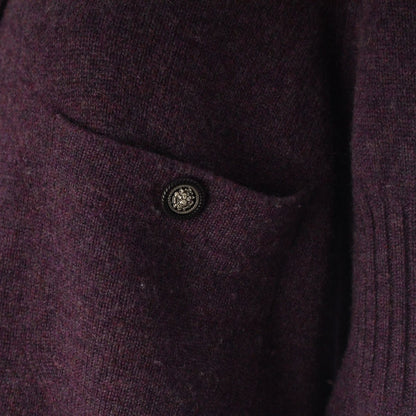 Chanel Cashmere Lion Button 4 Pocket Knit Dress Purple 40 — view 7