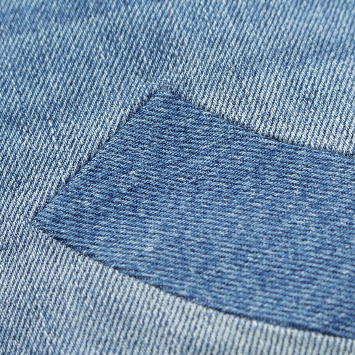 Chanel Cotton CC Logo Short Jeans Denim Pants Indigo Blue 36 — view 7