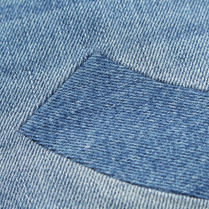 Chanel Cotton CC Logo Short Jeans Denim Pants Indigo Blue 36 — view 7