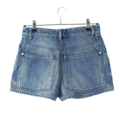 Chanel Cotton CC Logo Short Jeans Denim Pants Indigo Blue 36 — view 2