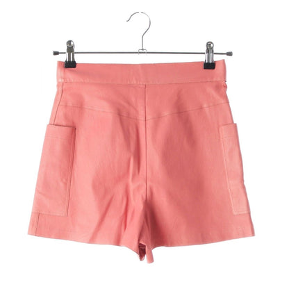 Chanel Leather CC Logo Shorts Pink 34 — view 2