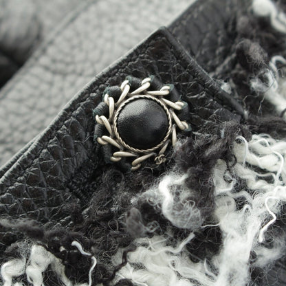 Chanel Tweed Leather Chain Button Shorts Black 36 — view 6