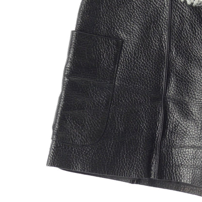 Chanel Tweed Leather Chain Button Shorts Black 36 — view 4
