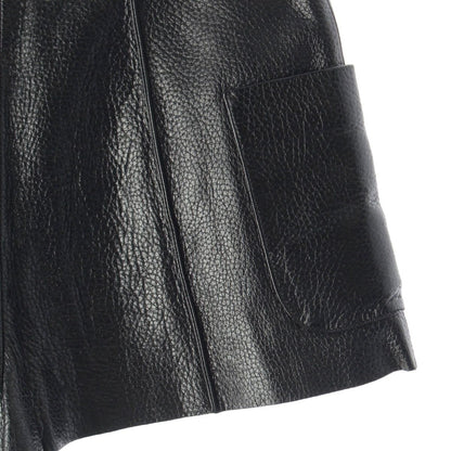 Chanel Tweed Leather Chain Button Shorts Black 36 — view 5