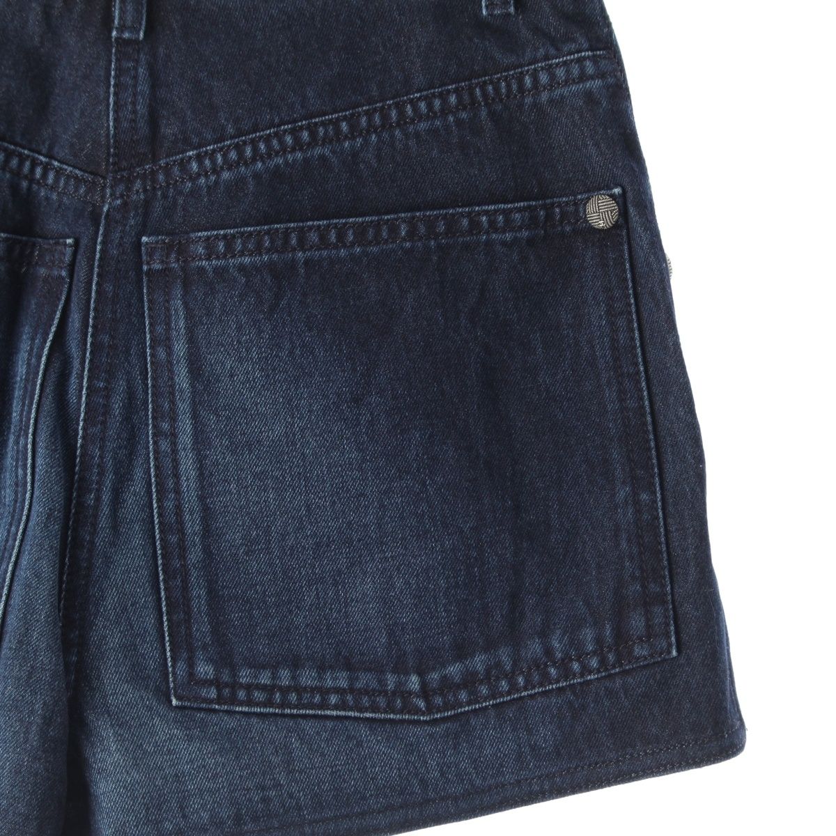 Chanel Cotton Tweed CC Logo Shorts Pants Blue — view 5