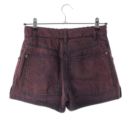 Chanel Cotton Tweed CC Logo Shorts Bordeaux 34 — view 2