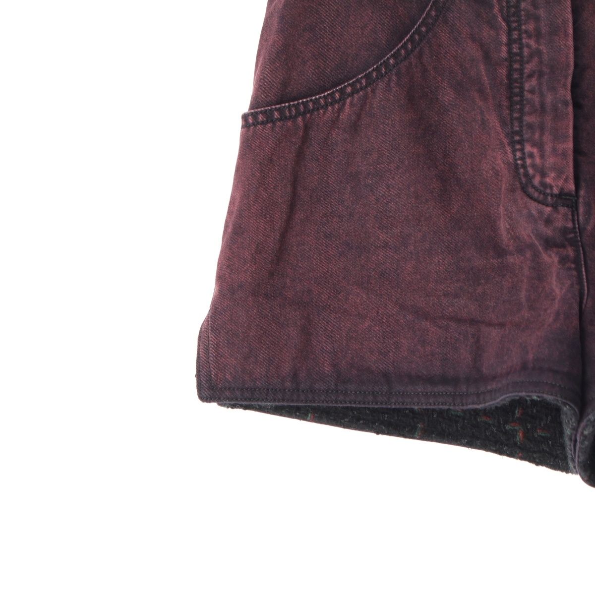 Chanel Cotton Tweed CC Logo Shorts Bordeaux 34 — view 4