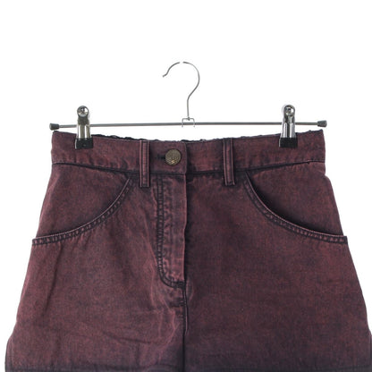 Chanel Cotton Tweed CC Logo Shorts Bordeaux 34 — view 3