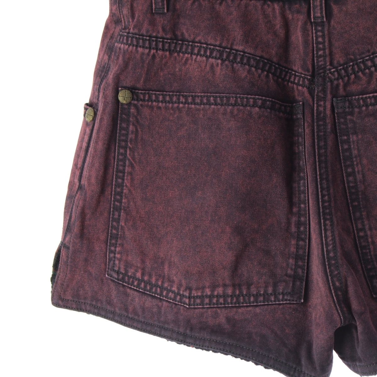 Chanel Cotton Tweed CC Logo Shorts Bordeaux 34 — view 5