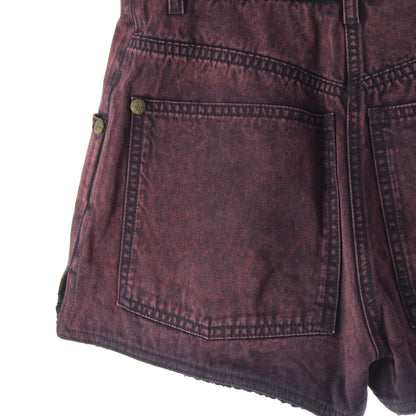 Chanel Cotton Tweed CC Logo Shorts Bordeaux 34 — view 5