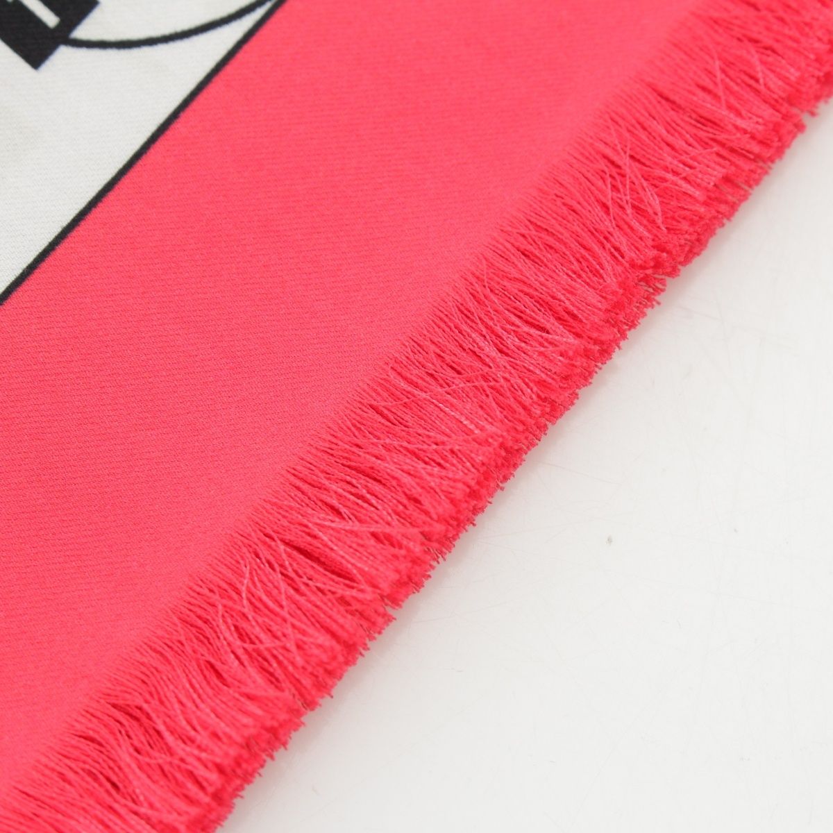 Chanel Cotton Silk Ticket CC Logo All Over Pattern Shawl Pink Scarf — view 5