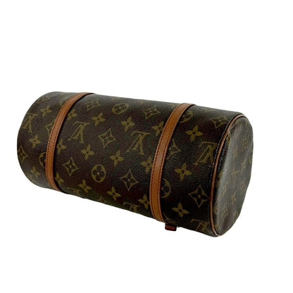 Louis Vuitton Vintage Papillon 26 Monogram Leather Mini Boston Bag Brown — view 8