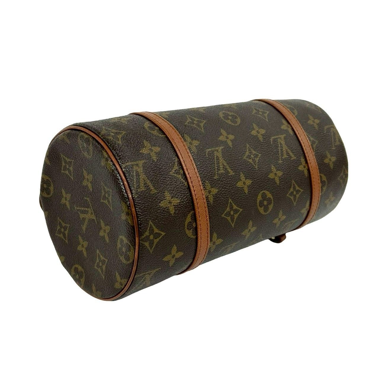 Louis Vuitton Vintage Papillon 26 Monogram Leather Mini Boston Bag Brown — view 7