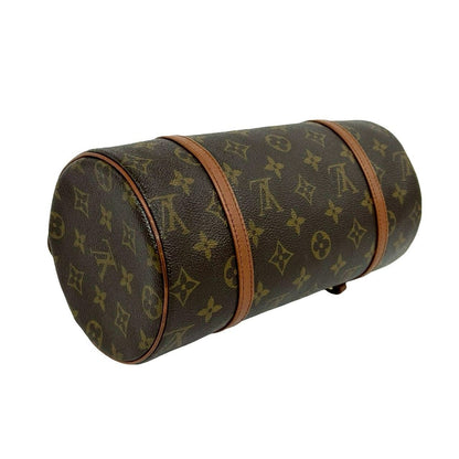 Louis Vuitton Vintage Papillon 26 Monogram Leather Mini Boston Bag Brown — view 7