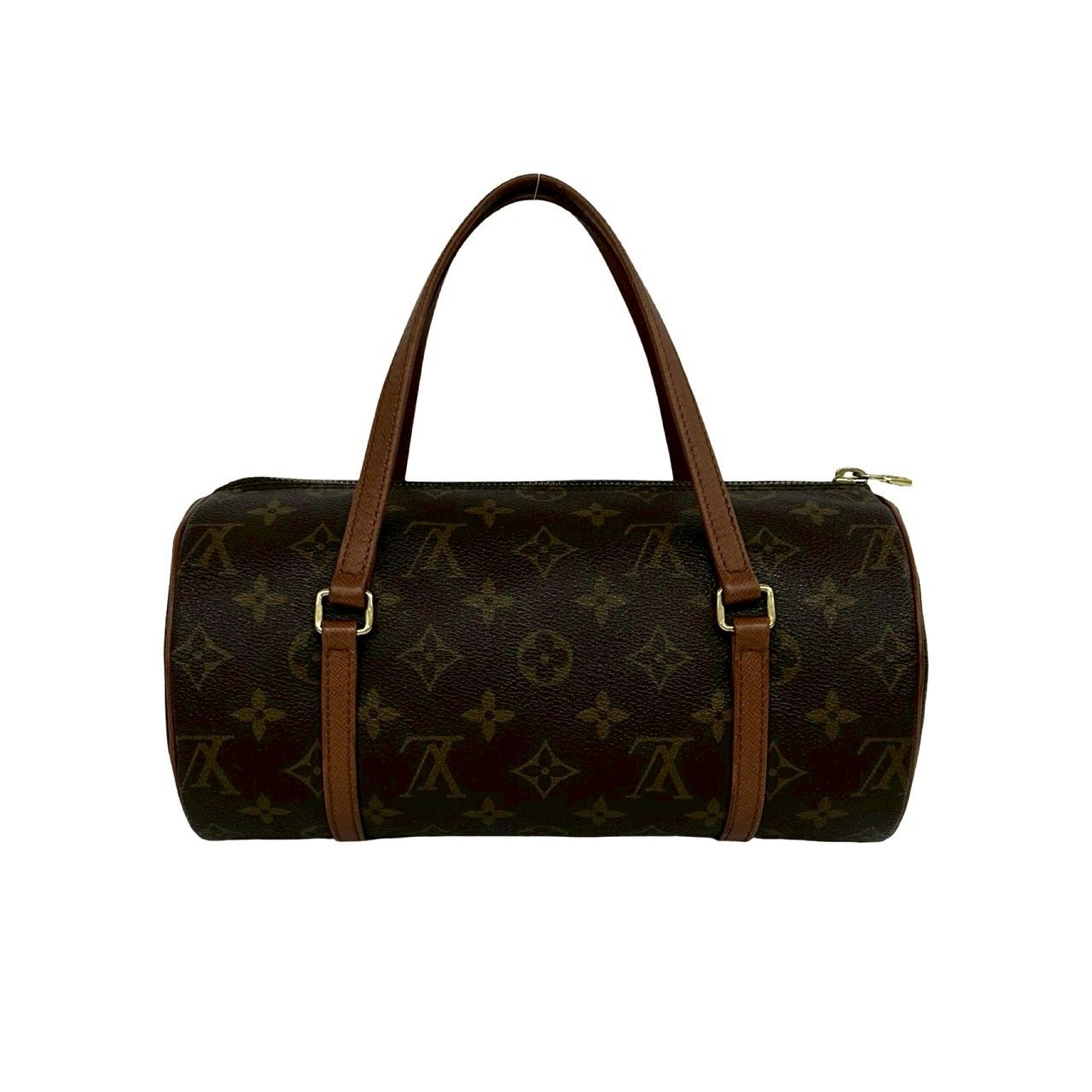 Louis Vuitton Vintage Papillon 26 Monogram Leather Mini Boston Bag Brown — view 3