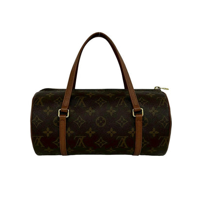 Louis Vuitton Vintage Papillon 26 Monogram Leather Mini Boston Bag Brown — view 3
