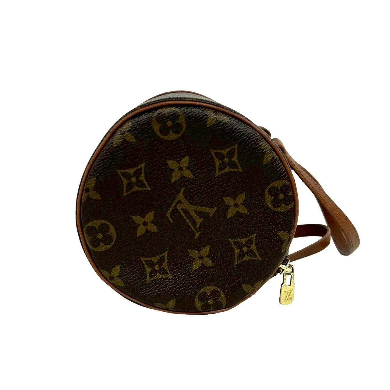 Louis Vuitton Vintage Papillon 26 Monogram Leather Mini Boston Bag Brown — view 6