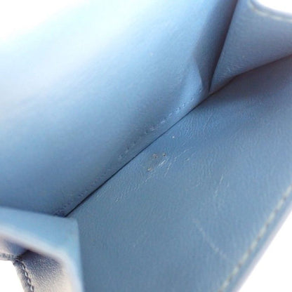 Balenciaga Trifold Wallet Cash Mini Blue Leather — view 5
