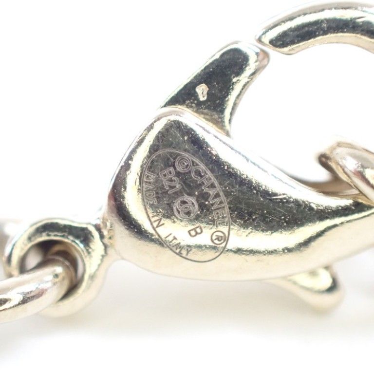 Chanel Necklace CC Logo Gold Metal Rhinestone — view 6