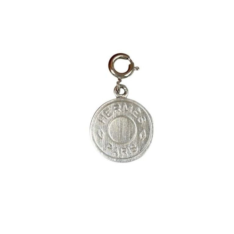 Hermes Charm Series Silver Metal Pendant