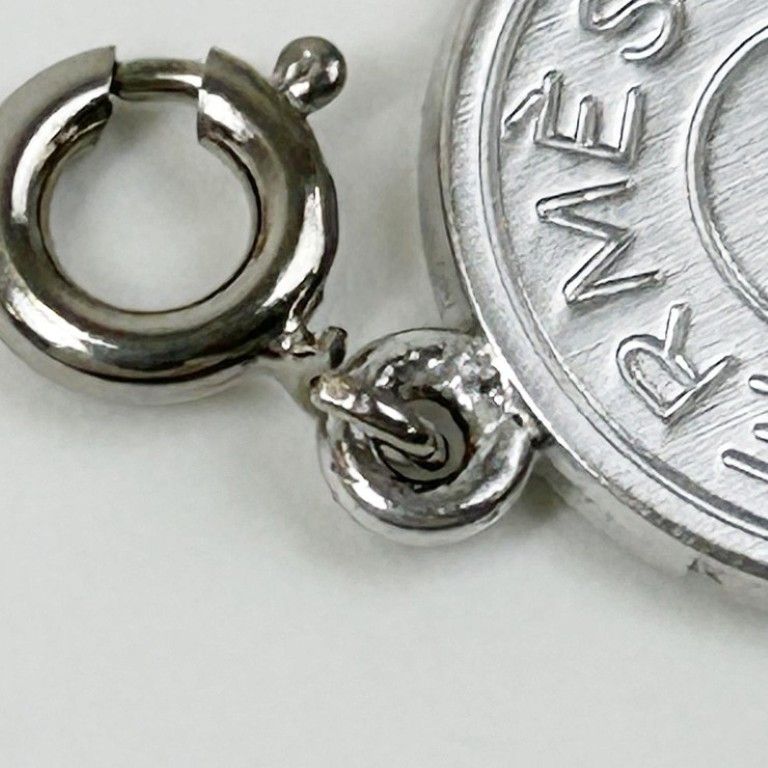 Hermes Charm Series Silver Metal Pendant — view 4