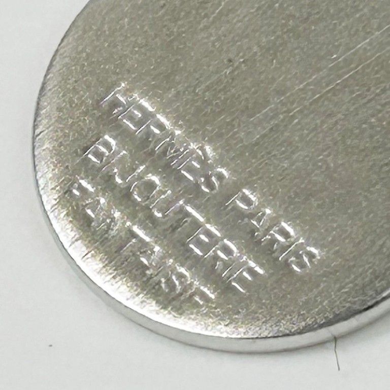 Hermes Charm Series Silver Metal Pendant — view 3