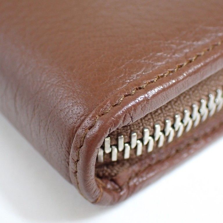 Loewe Wallet Heritage Brown Leather Zip Around — view 3