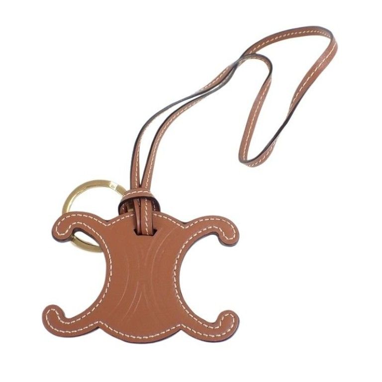 Celine Bag Charm Trio Nhu Brown Leather