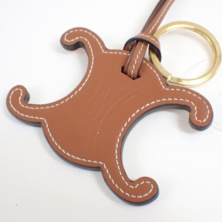 Celine Bag Charm Trio Nhu Brown Leather — view 3