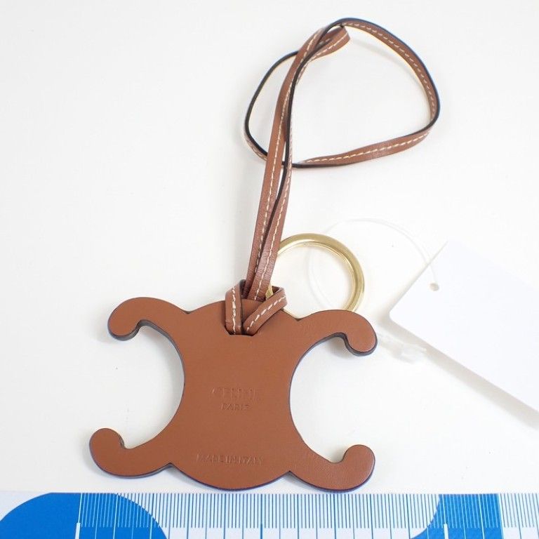 Celine Bag Charm Trio Nhu Brown Leather — view 2