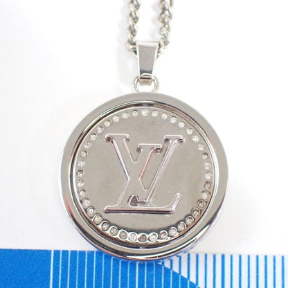 Louis Vuitton Pendant LV Necklace Silver Gold Metal Rhinestone — view 2