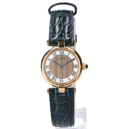 Cartier Polished 925 Must Vendeme Vermeil SM Center Trinity White Dial Quartz — view 2