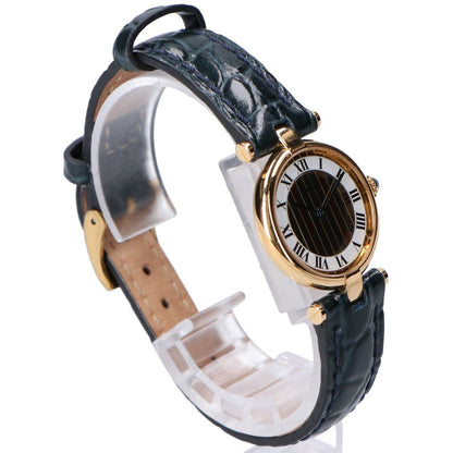 Cartier Polished 925 Must Vendeme Vermeil SM Center Trinity White Dial Quartz — view 4