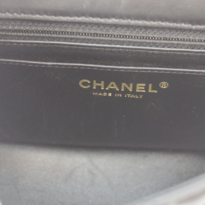 Chanel Black Vintage Calf Gold Quilted 2.55 Mini Chain Handbag — view 8
