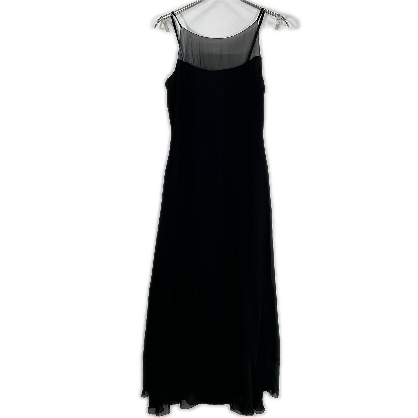 Chanel CC Logo Button Camisole Long 36 with Sheer Cape — view 4