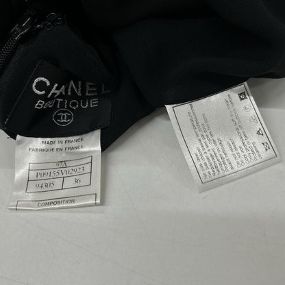 Chanel CC Logo Button Camisole Long 36 with Sheer Cape — view 7