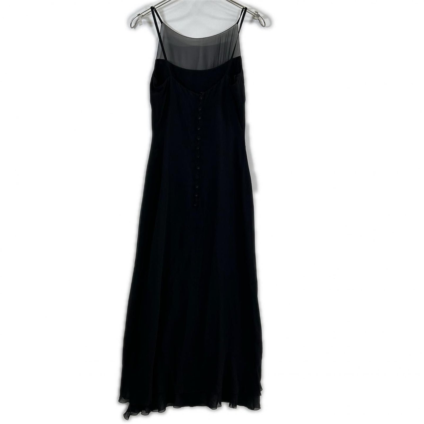 Chanel CC Logo Button Camisole Long 36 with Sheer Cape — view 5