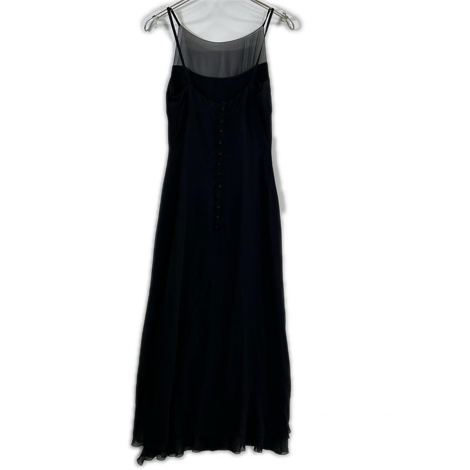 Chanel CC Logo Button Camisole Long 36 with Sheer Cape — view 5