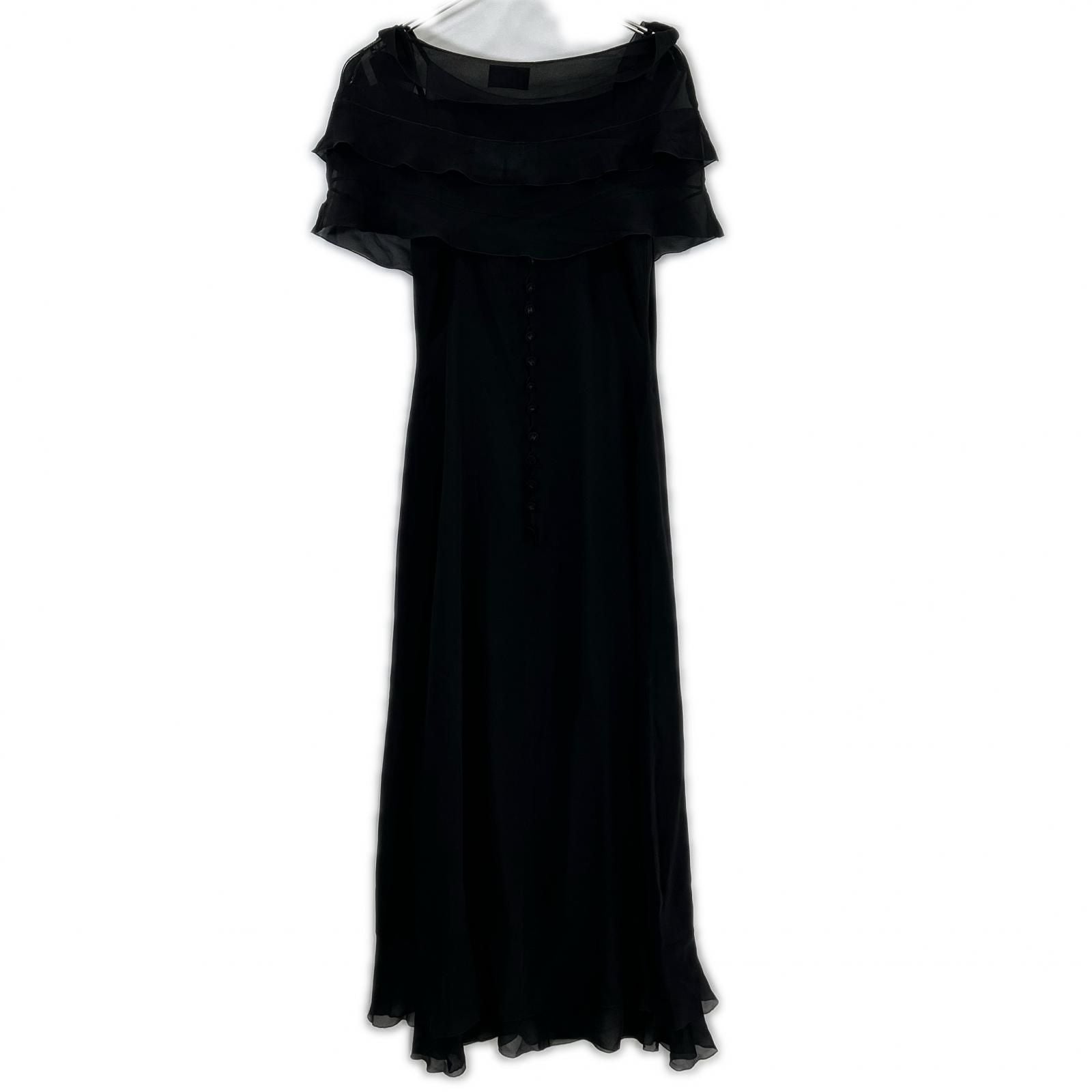 Chanel CC Logo Button Camisole Long 36 with Sheer Cape — view 2