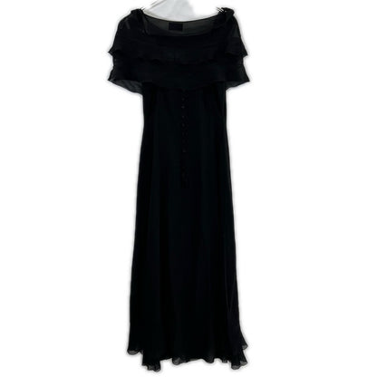 Chanel CC Logo Button Camisole Long 36 with Sheer Cape — view 2