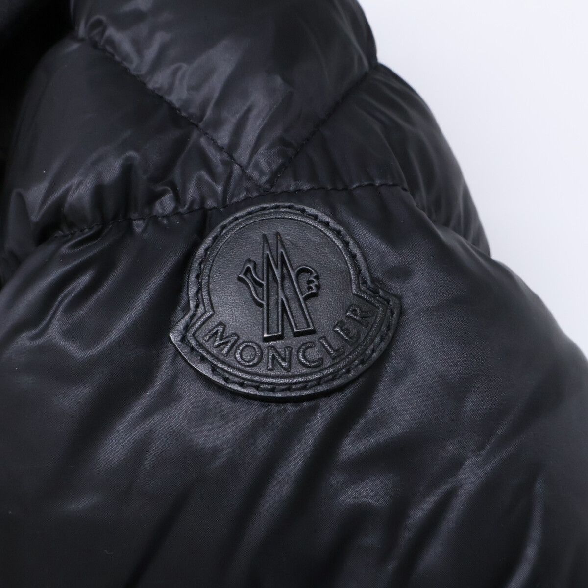 Moncler Riom Wool Contrast Hooded Down Jacket — view 8
