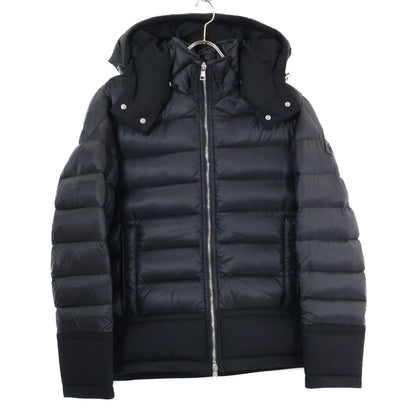 Moncler Riom Wool Contrast Hooded Down Jacket