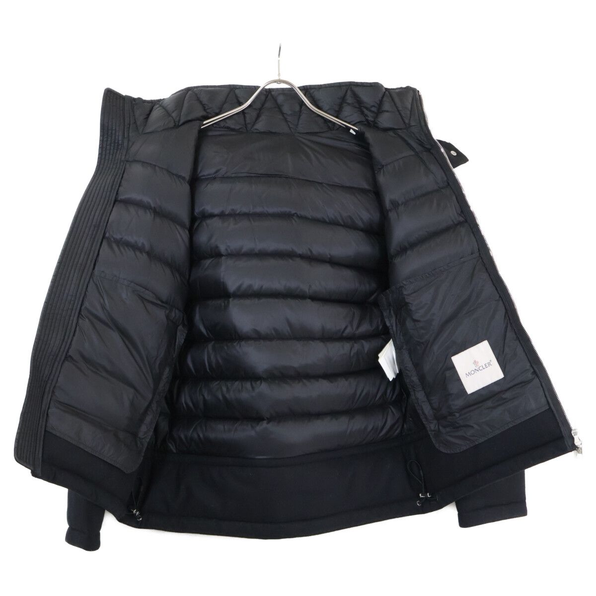 Moncler Riom Wool Contrast Hooded Down Jacket — view 3