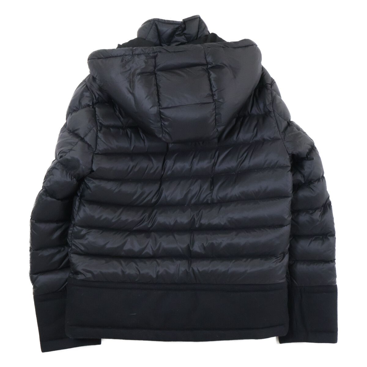 Moncler Riom Wool Contrast Hooded Down Jacket — view 2