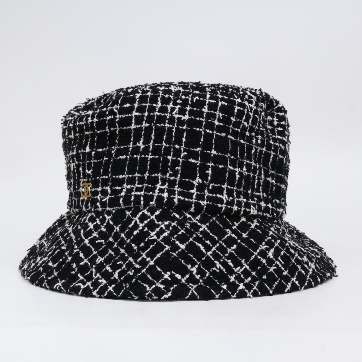Chanel CC Logo Tweed Bucket — view 3