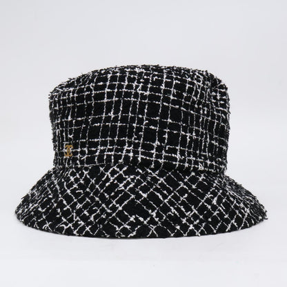 Chanel CC Logo Tweed Bucket — view 3